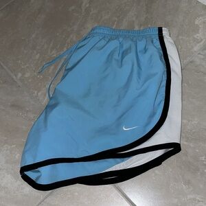 nike tempo running shorts blue & white size M